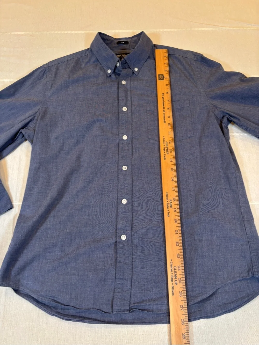 J.Crew Mercantile Flex Slim Fit Button Down Shirt Men’s L Blue Stretch Oxford
